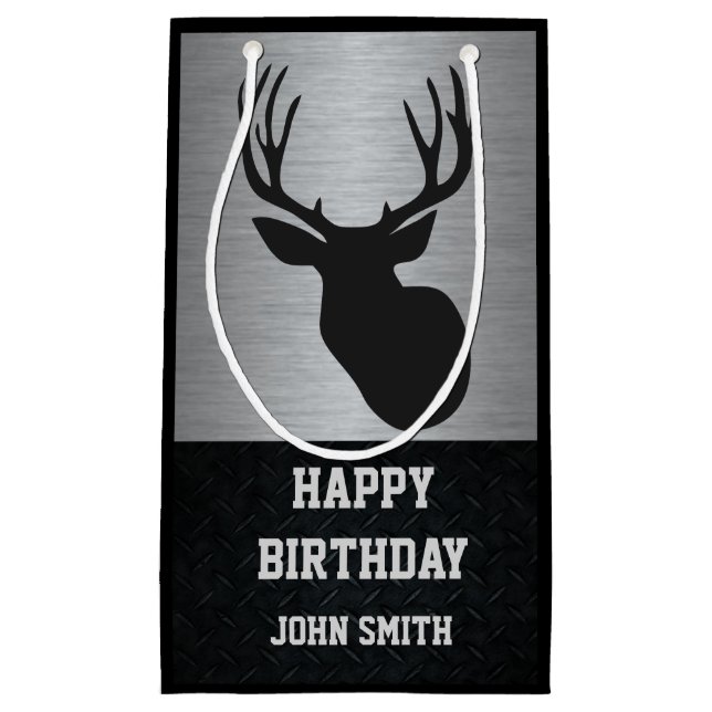 Men's Hunting Themed Deer Birthday Gift Bag (Front)