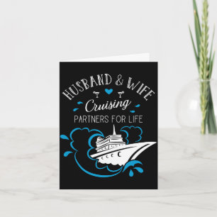 Mens husband and wife cruise partner for life card