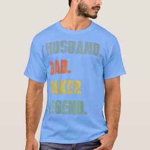 Mens Husband Dad Baker Legend Vintage Father's Day T-Shirt