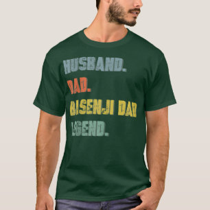 Mens Husband Dad Basenji Dad Legend Vintage Father T-Shirt