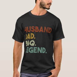 Mens Husband Dad BBQ Legend Vintage BBQ Grilling T-Shirt