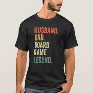 Mens Husband Dad Board Game Night Legend Father V T-Shirt