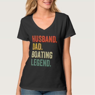 Mens Husband Dad Boating Legend Sail Boat Captain T-Shirt