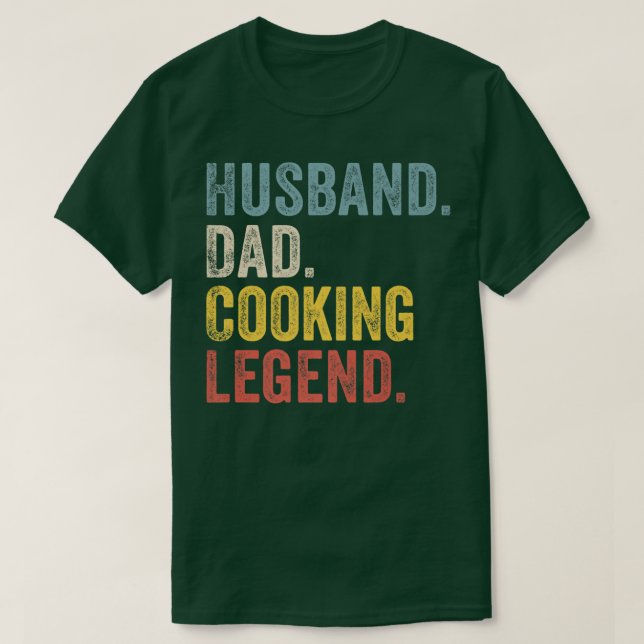 Mens Husband Dad Cooking Legend T-Shirt (Design Front)