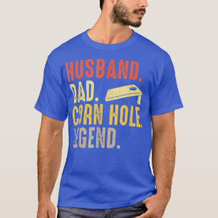 Mens Husband Dad Cornhole Legend Funny Cornhole  T-Shirt