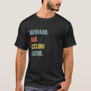 Mens Husband Dad Cycling Legend Vintage Father's D T-Shirt