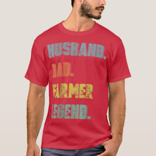 Mens Husband Dad Farm Worker Legend Vintage Father T-Shirt