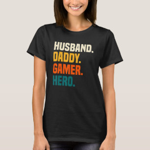Mens Husband Dad Father Gamer Gaming T-Shirt
