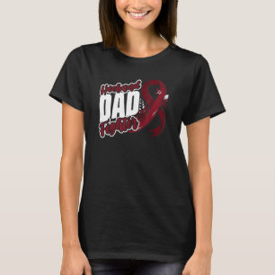 Mens Husband Dad Fighter Support Multiple Myeloma T-Shirt