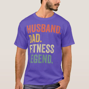 Mens Husband Dad Fitness Legend Funny Workout Trai T-Shirt