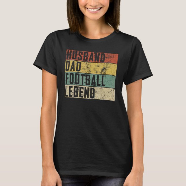 Mens Husband Dad Football Legend Football Sport  F T-Shirt (Front)