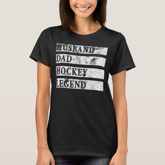 Mens Husband Dad Hockey Legend Hockey Sport  Fathe T-Shirt (Front)