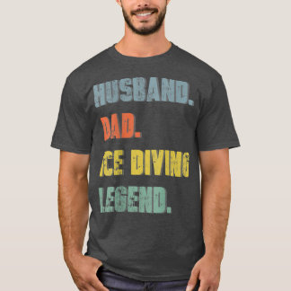 Mens Husband Dad Ice Diving Legend Vintage Father' T-Shirt