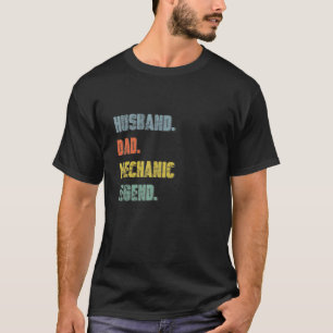 Mens Husband Dad Mechanic Legend Vintage Father's T-Shirt