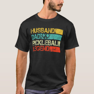 Mens Husband Dad Pickleball Legend Vintage Fathers T-Shirt