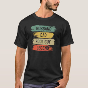 Mens Husband Dad Pool Guy Legend 1 T-Shirt