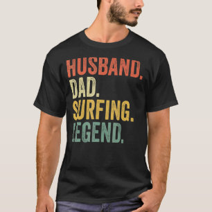 Mens Husband Dad Surfing Legend Vintage Father's T-Shirt