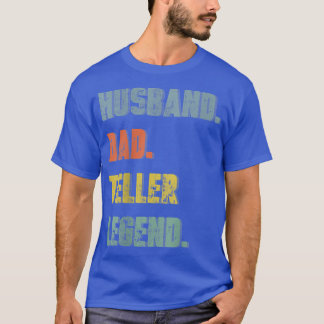 Mens Husband Dad Teller Legend Vintage Father's Da T-Shirt