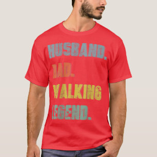 Mens Husband Dad Walking Legend Vintage Father's D T-Shirt