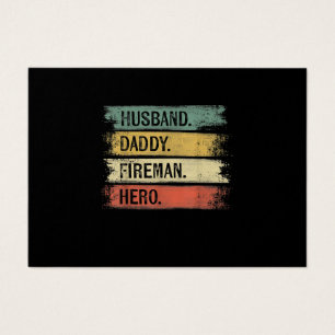 Mens Husband Daddy Fireman Hero Firefighter