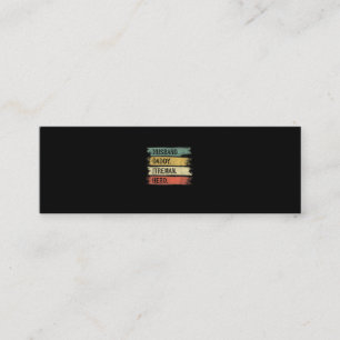 Mens Husband Daddy Fireman Hero Firefighter Mini Business Card