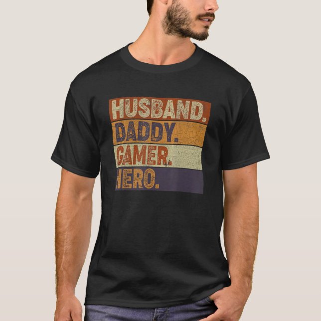 Mens Husband Father Gamer Gaming T-Shirt (Front)