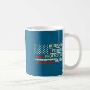 Mens Husband Father Protector Hero Artwork Coffee Mug