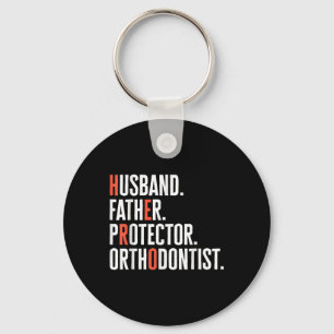 Mens Husband Father Protector Orthodontist Hero Or Key Ring