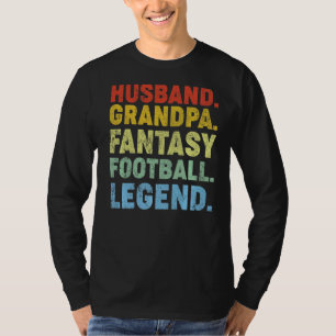 Mens Husband Grandpa Fantasy Football Legend Fathe T-Shirt