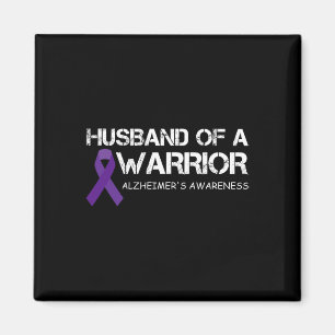 Mens Husband Of A Warrior Alzheimer's Awareness Magnet