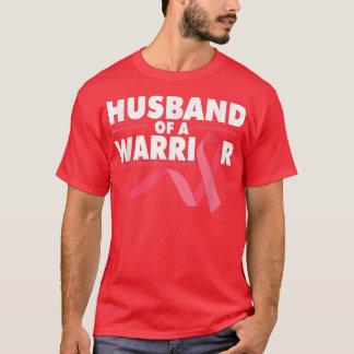 Mens Husband Of A Warrior Breast Cancer Awareness  T-Shirt