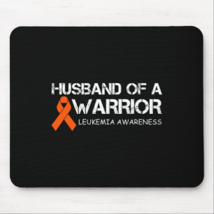 Mens Husband Of A Warrior Leukaemia Awareness Mouse Mat