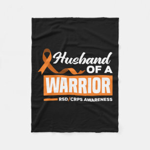 Mens Husband Of A Warrior Support Supporter Rsd Cr Fleece Blanket