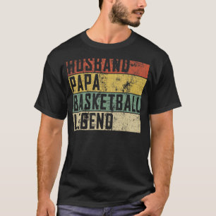 Mens Husband Papa Basketball Legend Basketball Spo T-Shirt