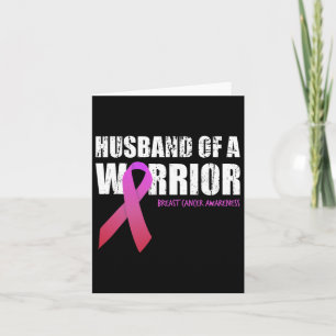 Mens Husbynd Of A Warrior Breast Cancer Awareness Card