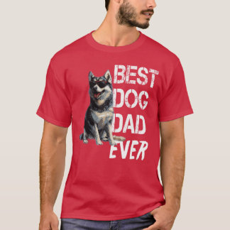 Mens Husky Dog Lover Vintage Best Husky Dad Father T-Shirt