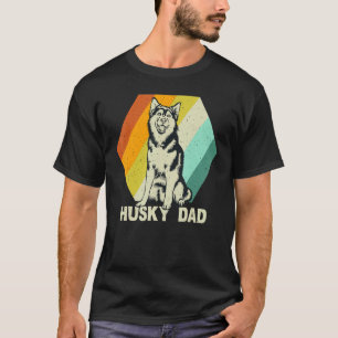 Mens Husky Dog - Vintage Husky Dad - Lover Dog - F T-Shirt
