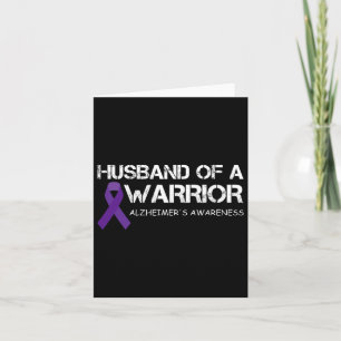 Mens Husnd Of A Warrior Heimerheimer's Awareness Card