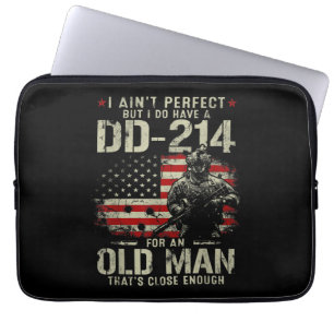 Mens I Ain't Perfect I Do Have A DD-214 Veteran Laptop Sleeve