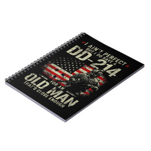 Mens I Ain't Perfect I Do Have A DD-214 Veteran Notebook