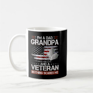 Mens I am a Dad Grandpa and a Veteran Nothing scar Coffee Mug