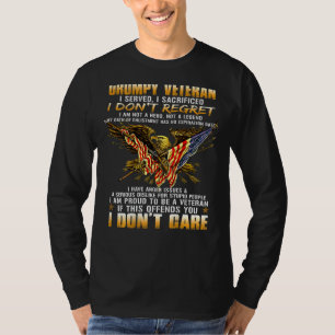 Mens I Am A Grumpy Old Veteran I Served I Sacrific T-Shirt