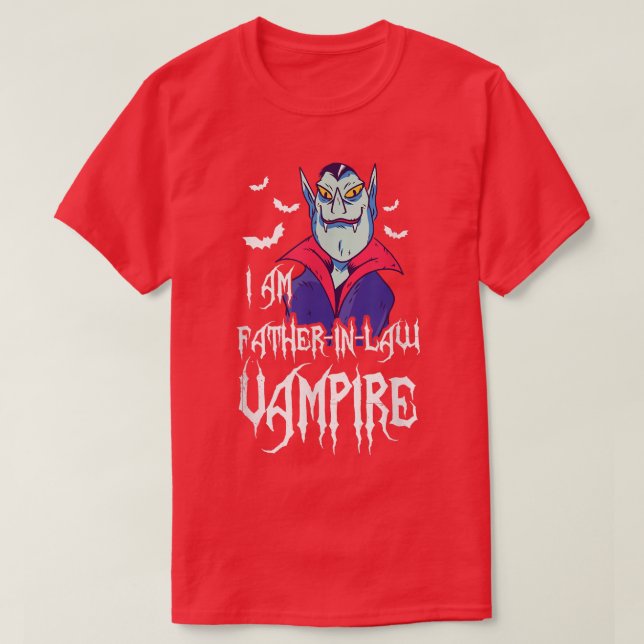 Mens I Am FatherInLaw Vampire Matching Family Hall T-Shirt (Design Front)