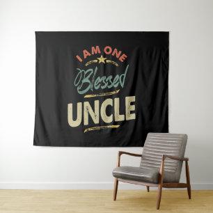 Mens I Am One Blessed Uncle Gift Tapestry