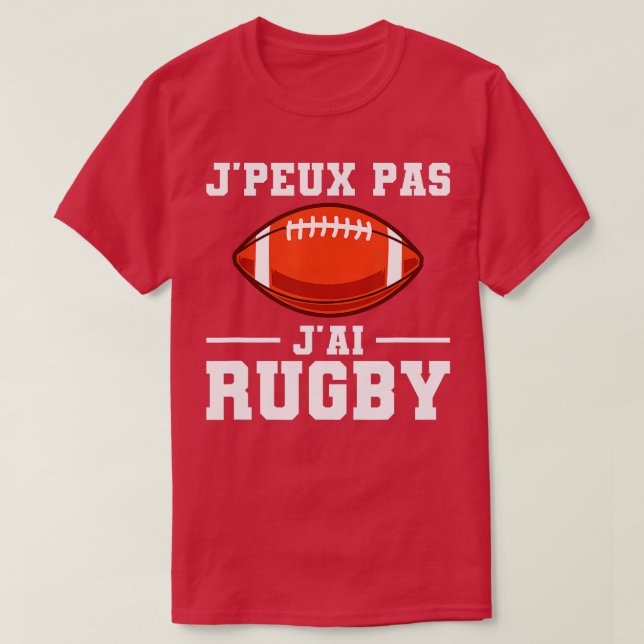 Mens I Cant I Have Rugby Rugbyman  T-Shirt (Design Front)