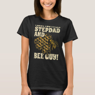 Mens I Have Two Title Stepdad And Bee Guy Beekeepe T-Shirt