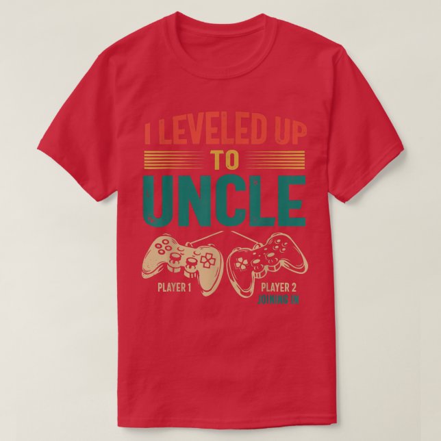 Mens I Leveled Up To Uncle 2023 New Uncle Gamer Pr T-Shirt (Design Front)