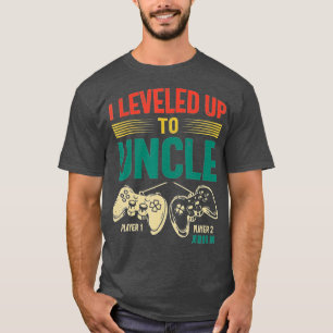 Mens I Levelled Up To Uncle 2023 New Uncle Promot T-Shirt