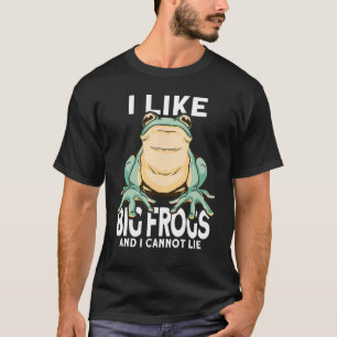 Mens I Like Big Frogs and I Cannot Lie  Frog catch T-Shirt