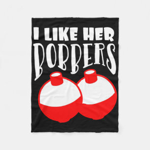 Men's I Like Her Bobbers Funny Fishing Couples Gif Fleece Blanket